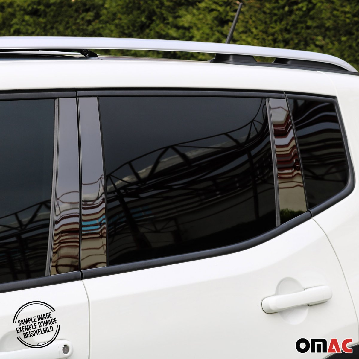 Land Rover Range Rover Sport Pillar Trims - Omac - S. Steel - Gloss Dark - 2014-2017